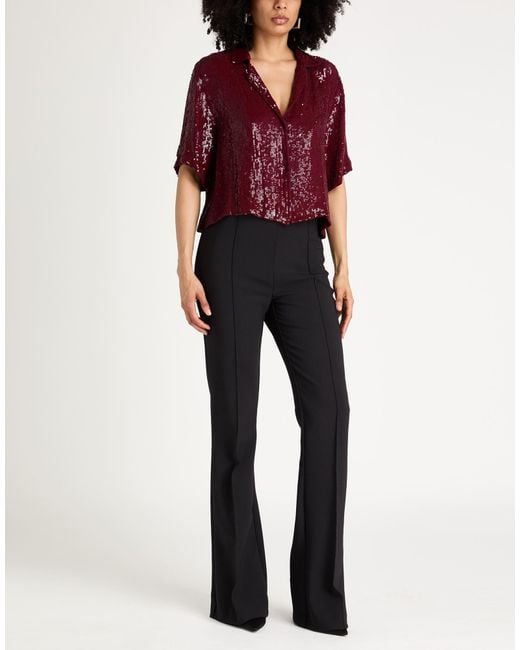 P.A.R.O.S.H. Red Burgundy Shirt Viscose