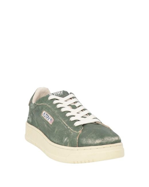 Autry Green Dark Sneakers Leather, Textile Fibers for men