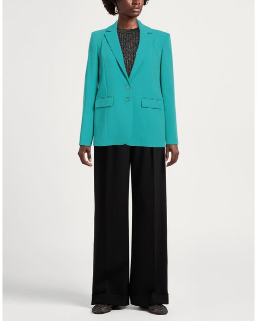 Patrizia Pepe Blue Blazer Polyester, Elastane