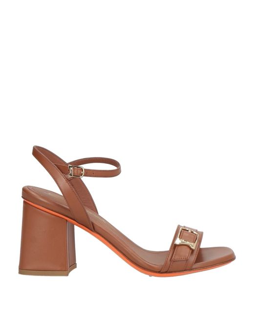 Santoni Brown Sandals Leather