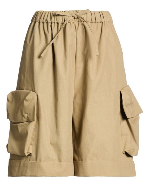 Simone Rocha Natural Khaki Shorts & Bermuda Shorts Cotton, Polyamide