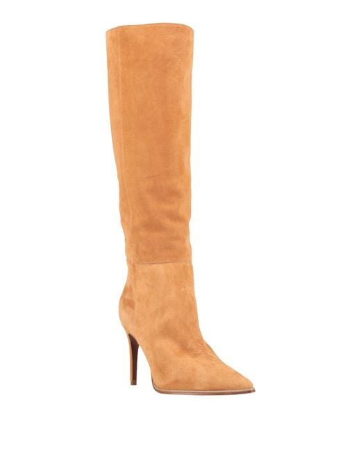 Pollini White Sand Boot Leather