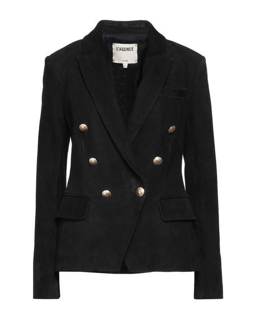 L'Agence Suit Jacket in Black Lyst