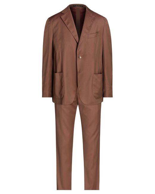 Bagnoli Sartoria Napoli Brown Suit for men