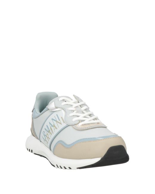 ARMANI EXCHANGE White Sneakers Polyester, Polyurethane Coated