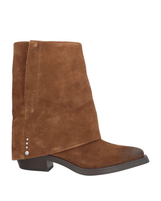 Ash Brown Ankle Boots