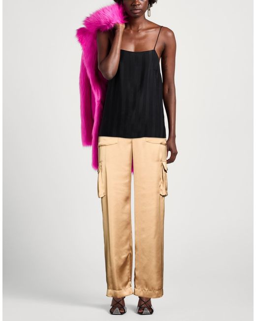 Gaelle Paris Natural Camel Pants Polyester