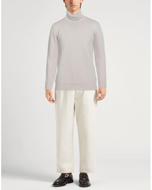 Alpha Studio White Turtleneck for men