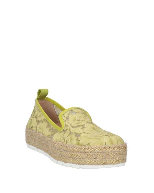 Baldinini Yellow Light Espadrilles Textile Fibers, Leather