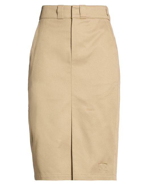 Maison Margiela Natural Sand Midi Skirt Polyester, Cotton