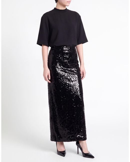 Erika Cavallini Semi Couture Black Maxi Skirt Polyester