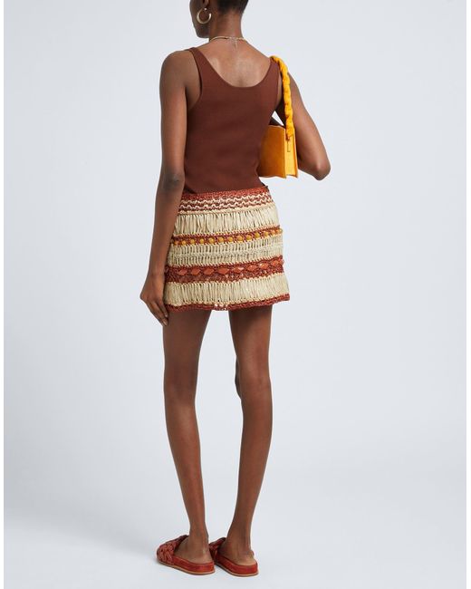 Alberta Ferretti Brown Mini Skirt