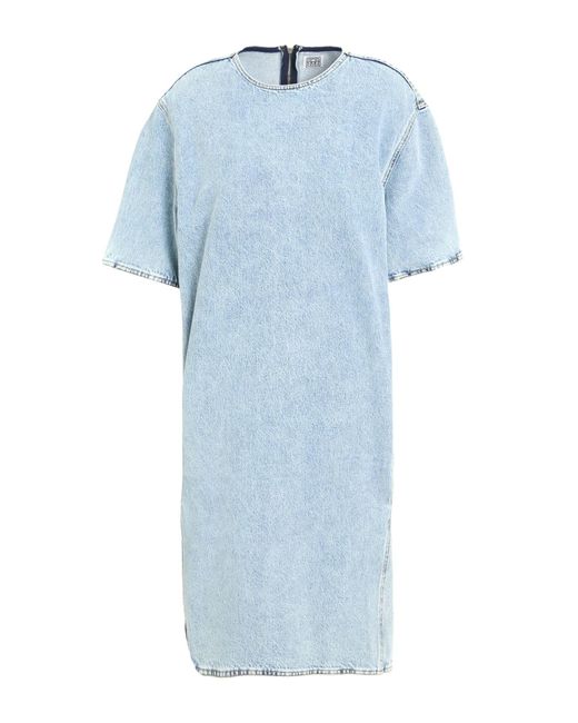Totême  Blue Mini Dress Organic Cotton