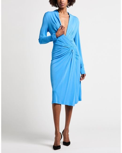 Alberta Ferretti Blue Midi Dress