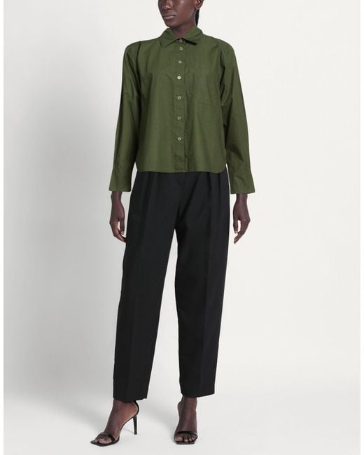 Xirena Green Military Shirt Cotton