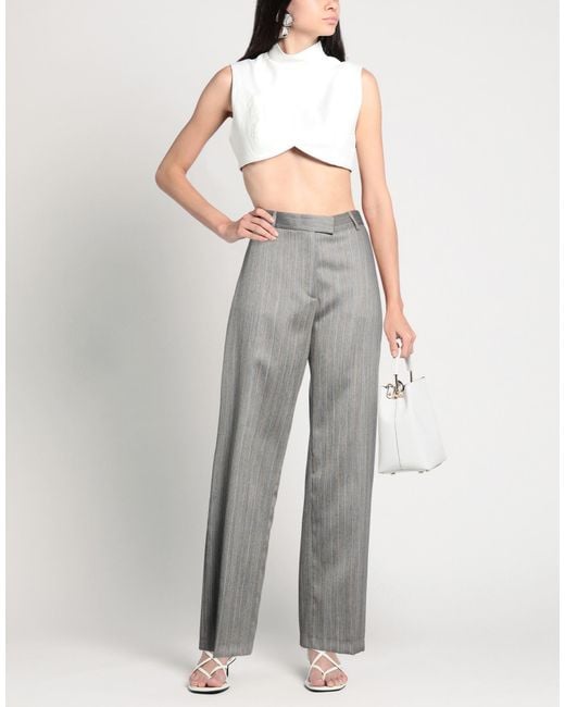 Paul & Joe Gray Pants Virgin Wool, Silk