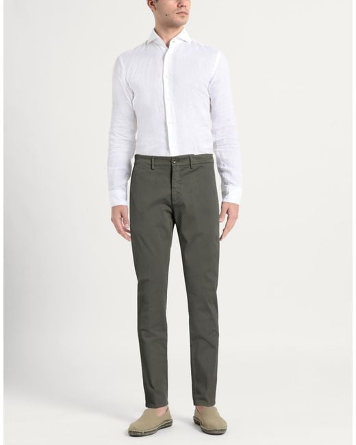 Harmont & Blaine Gray Pants Cotton, Elastane for men