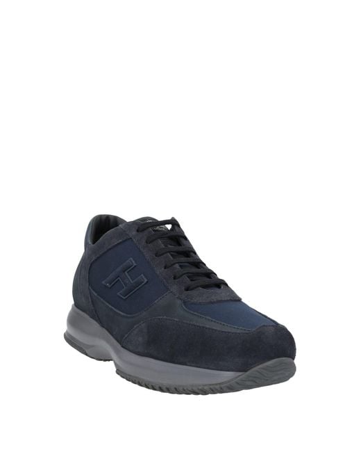 Hogan Blue Midnight Sneakers Soft Leather, Textile Fibers for men
