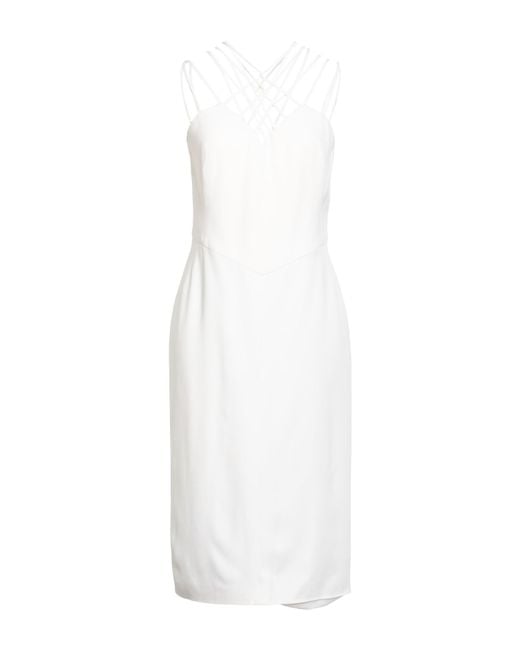 Alberta Ferretti White Midi Dress