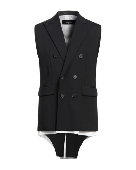 DSquared² Black Waistcoat for men