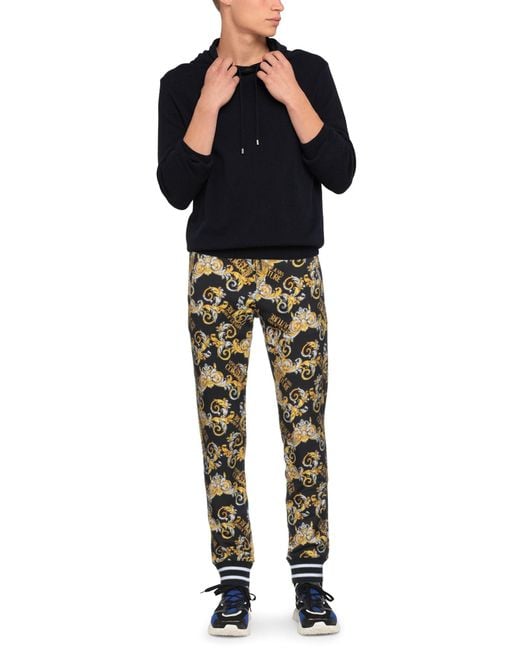 Versace Jeans Couture Black Pants Cotton, Polyester, Elastane for men