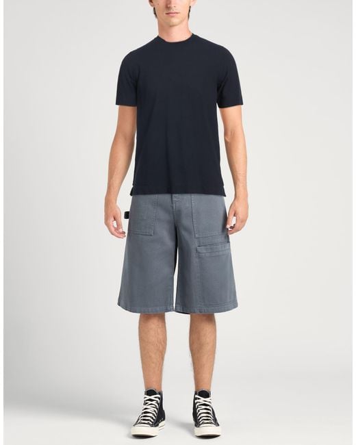 Alpha Studio Blue T-Shirt Cotton, Elastane for men