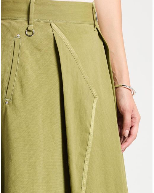 High Green Use Midi Skirt Hemp, Rayon, Elastane