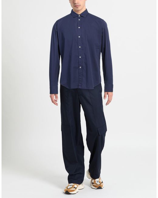 B.D. Baggies Blue Shirt Cotton, Elastane for men