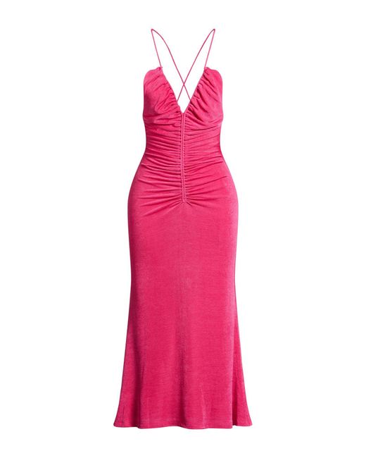 Misha Pink Midi Dresses