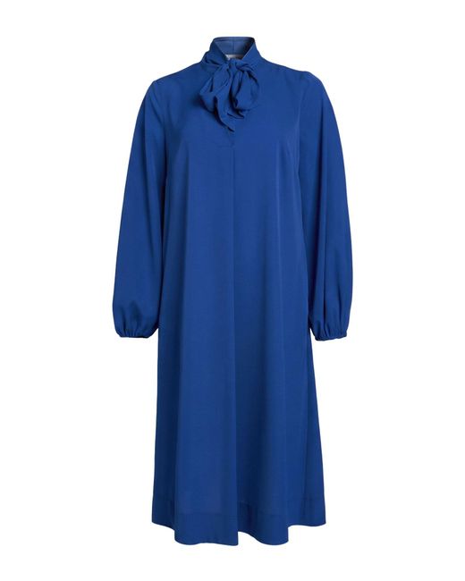Shirtaporter Blue Midi Dress Polyester