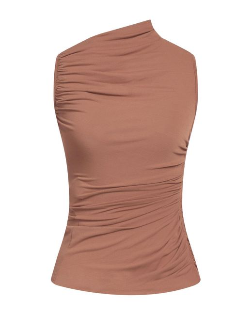 Rick Owens Brown Top Polyamide, Viscose, Elastane