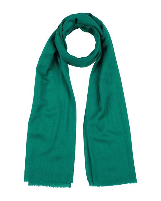 WEFAN WOLLE Green Scarf Wool