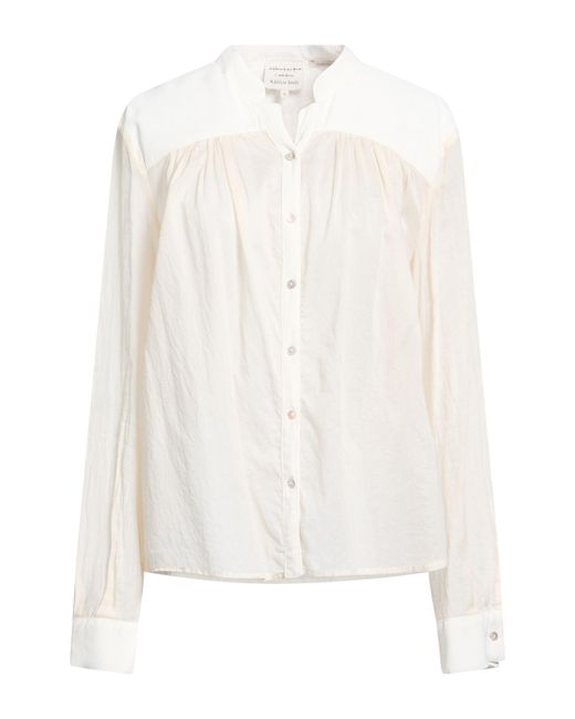 ALESSIA SANTI White Ivory Shirt Cotton, Viscose