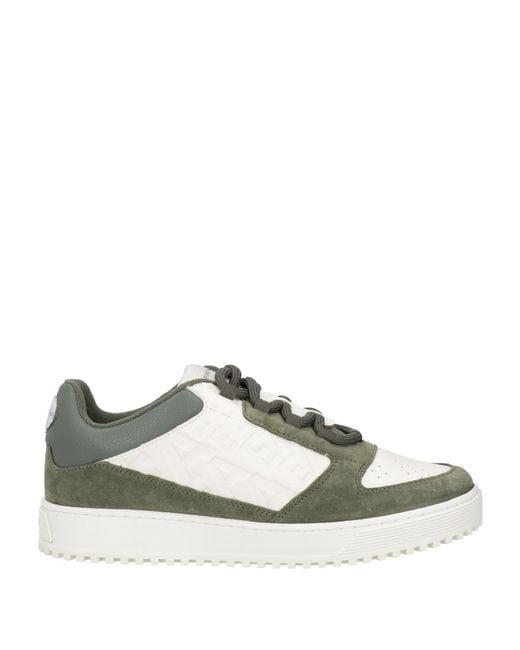 Emporio Armani Green Sneakers Cow Leather, Polyester, Polyurethane for men