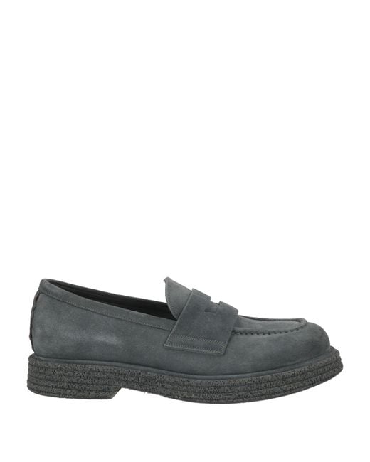THE ANTIPODE Gray Charcoal Loafers Leather for men