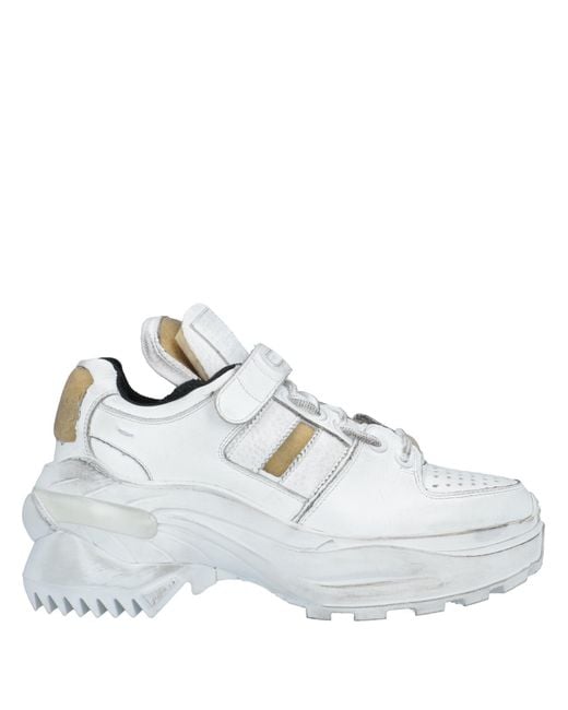 Maison Margiela White Retro Fit Leather Sneakers