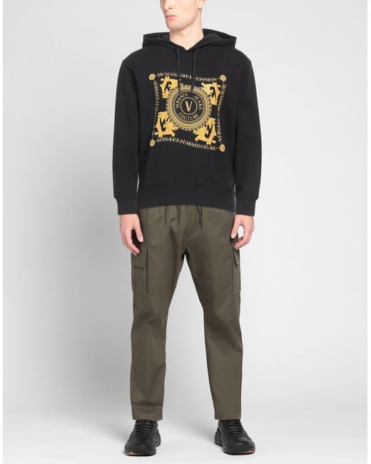 Versace Jeans Couture Black Sweatshirt Cotton for men