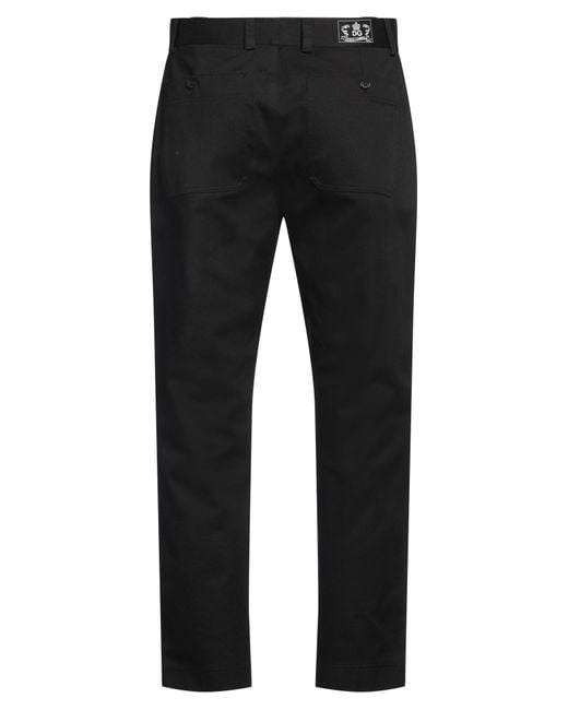 Dolce & Gabbana Black Pants Cotton, Elastane for men