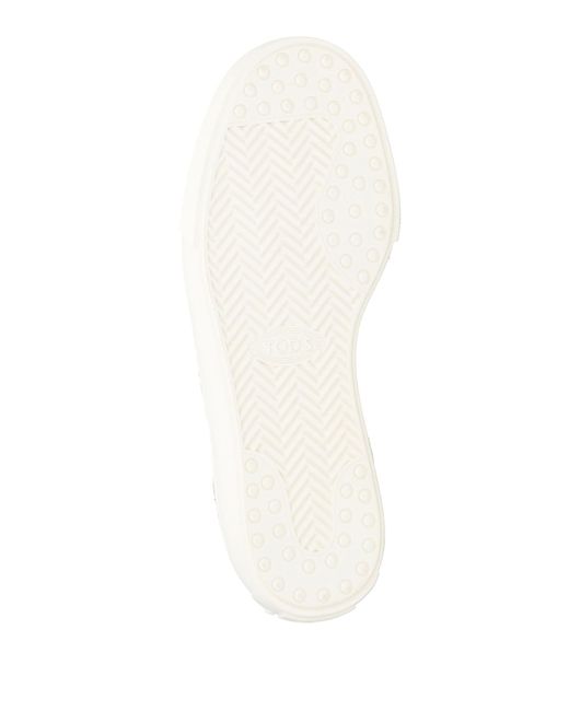 Tod's Gray Sneakers Leather, Textile Fibers for men