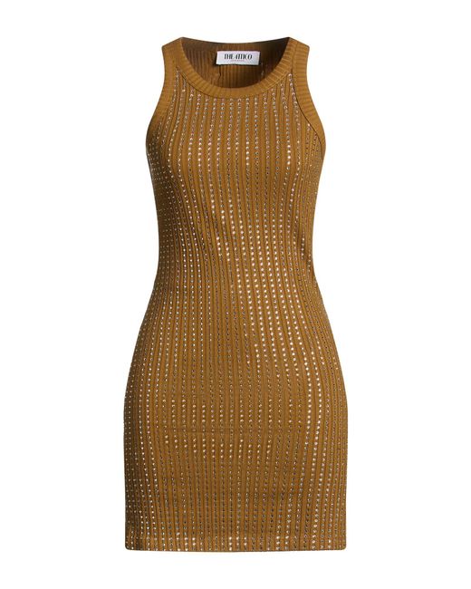 The Attico Natural Military Mini Dress Cotton