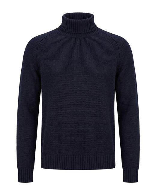 Messagerie Blue Turtleneck Virgin Wool for men