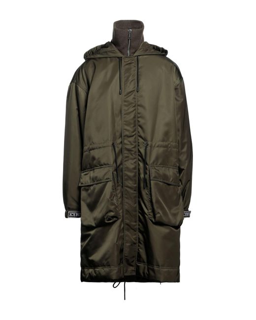 Iceberg Green Overcoat & Trench Coat for men