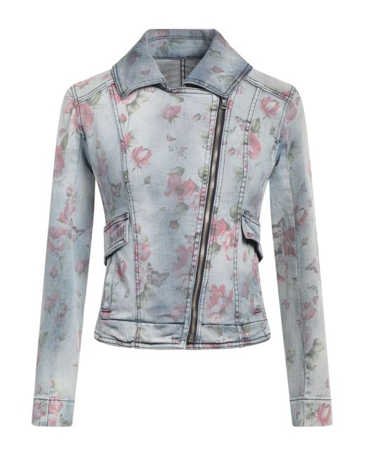 Blugirl Blumarine Blue Denim Outerwear Cotton, Elastane