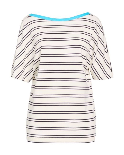 Gran Sasso White T-Shirt Viscose, Elastane, Linen