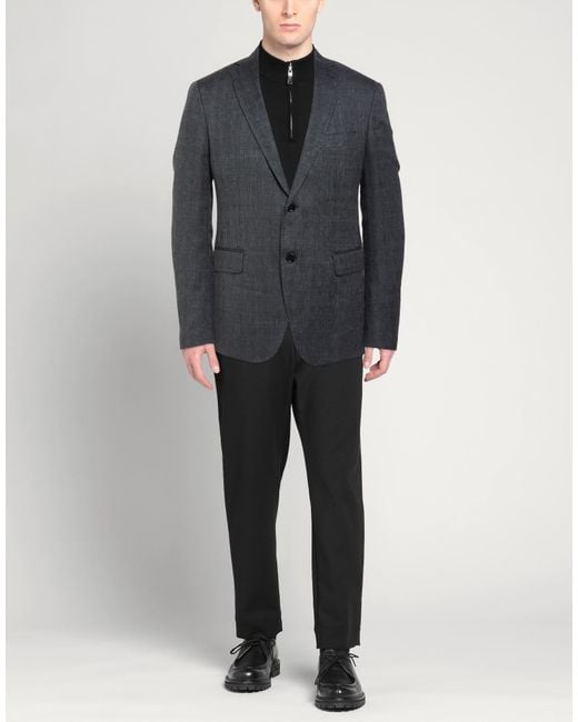 Exte Blue Blazer Wool, Cotton, Linen for men