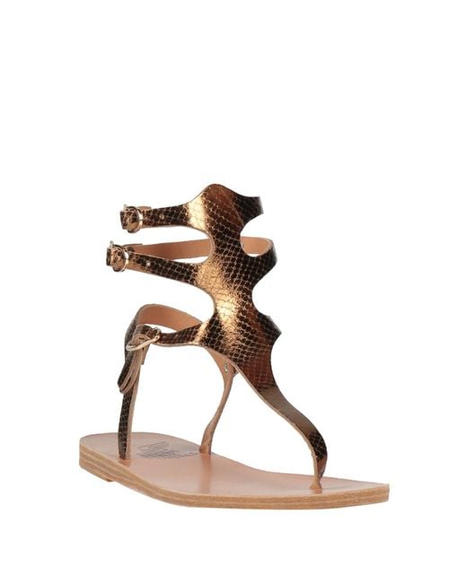 Ancient Greek Sandals White Thong Sandals