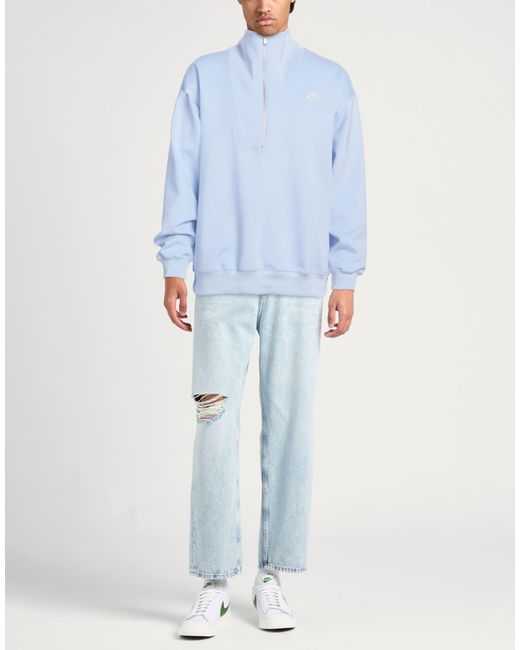 Nike Blue Sweatshirt Polyester, Elastane for men