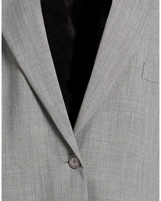 Moschino Gray Blazer Polyester, Virgin Wool, Elastane