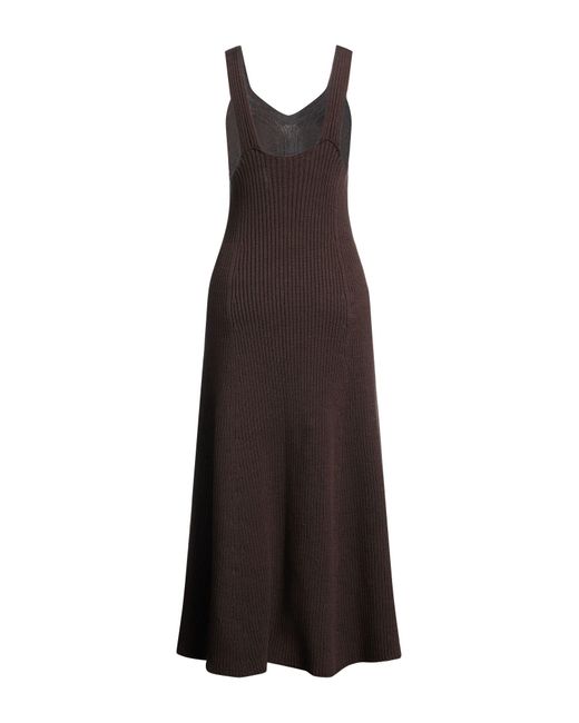 Jil Sander Purple Knitted Cotton-Blend Midi Dress
