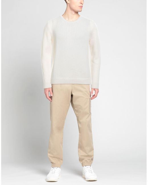 Brian Dales White Ivory Sweater Wool, Cashmere for men